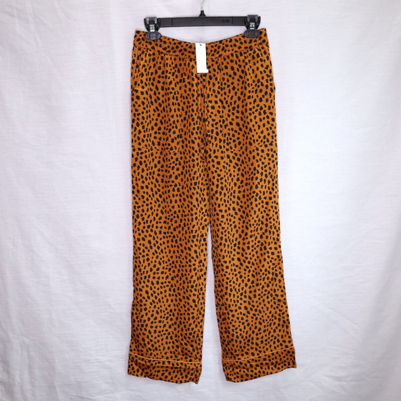Joie Pants Womens Small Animal Print Pull On Lounge Wear Mob Wife Pockets New - Picture 13 of 14